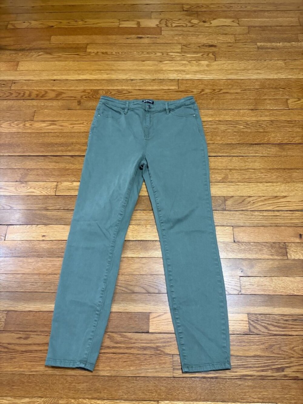Buffalo David Bitton Womens High Rise Stretch Skinny Jeans Size 12 Green Denim